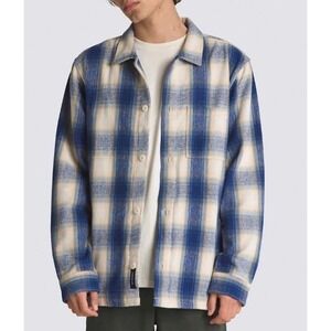 Vans Pemberton Check Flannel Button-Up Shirt Jacket - Size Large Shacket
